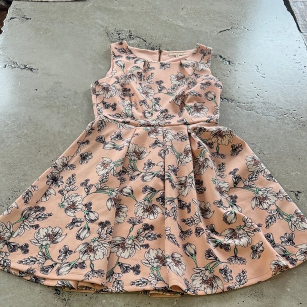 Copper Key Floral Peach Dress
